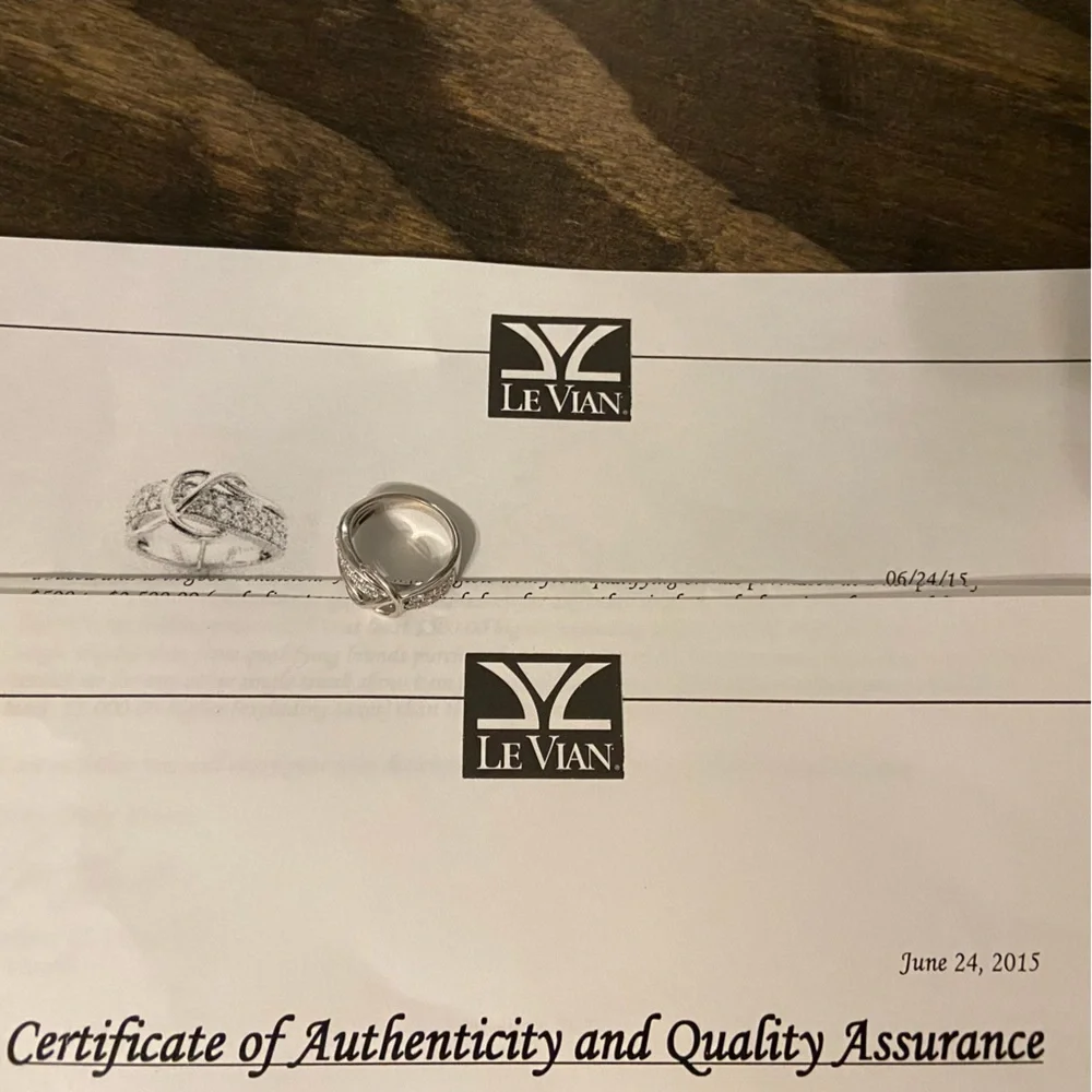 Le Vian 14 Karat White Gold Pretzel Ring - Picture 10 of 15